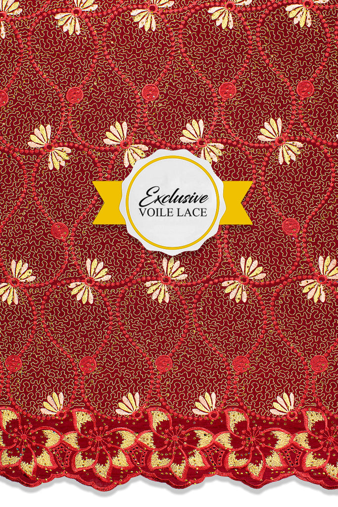 Voile Lace Exclusive - Red - VL694