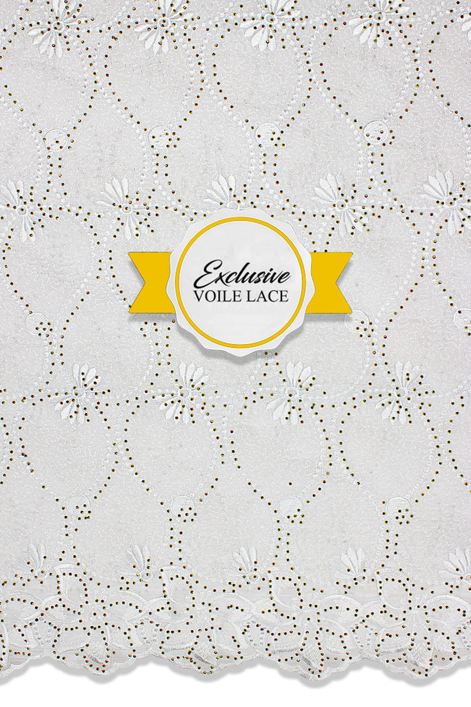 Voile Lace Exclusive - White - VL698