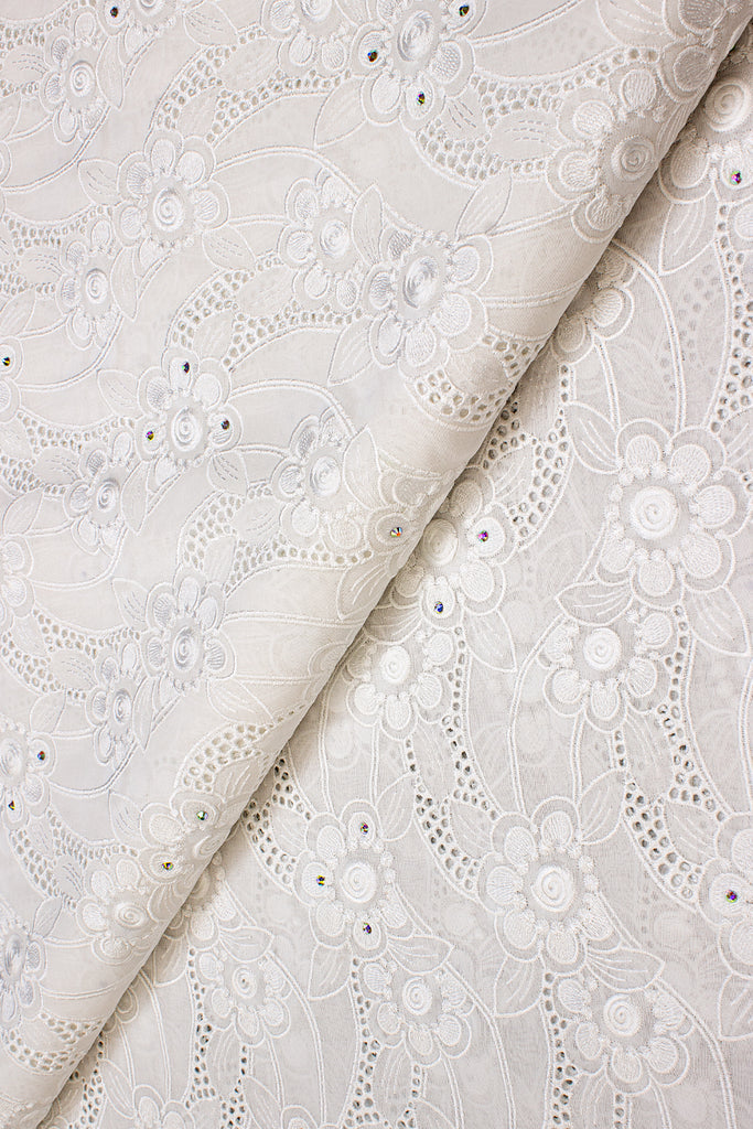 Celebrant Swiss Voile Lace - SWC055 - White