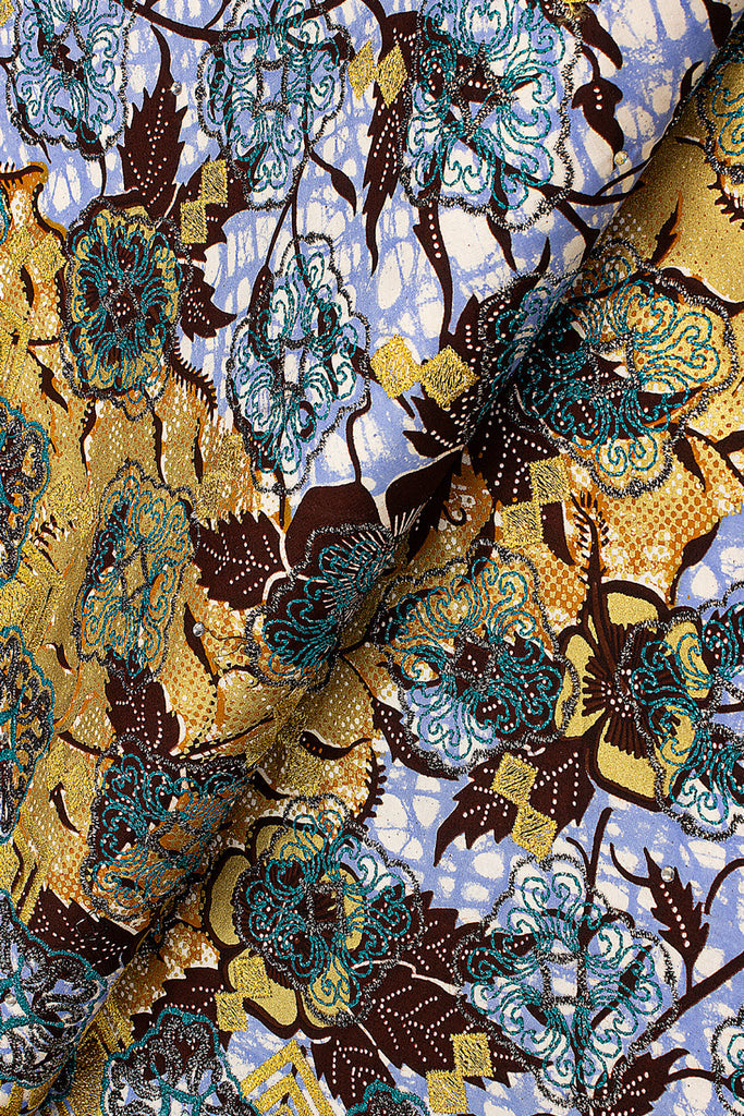 Vlisco Super Wax Gold with Lace Embroidery - VHL5020