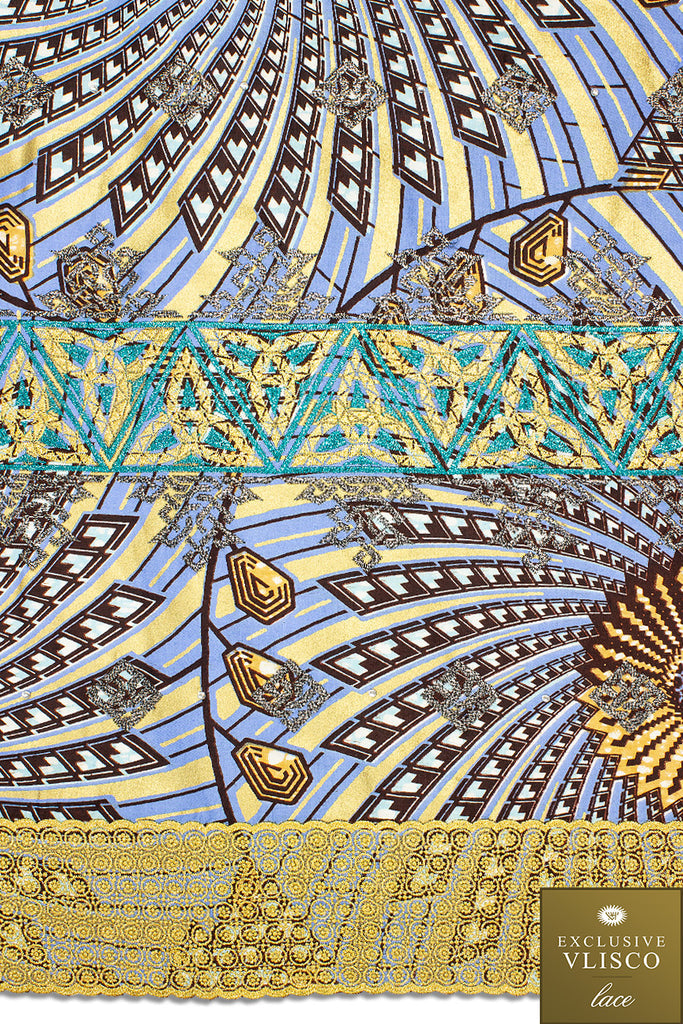 Vlisco Super Wax Gold with Lace Embroidery - VHL5043